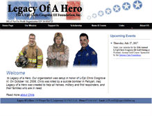 Tablet Screenshot of legacyofahero.org